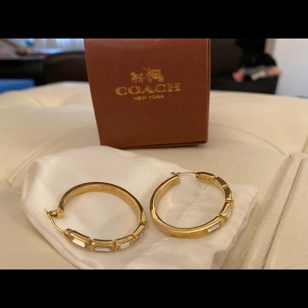 Coach hoop earrings